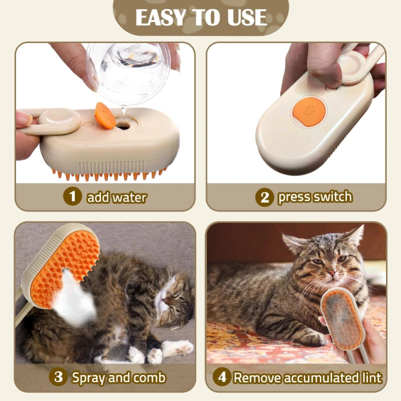 FurMist™ 3-in-1 Steam Brush